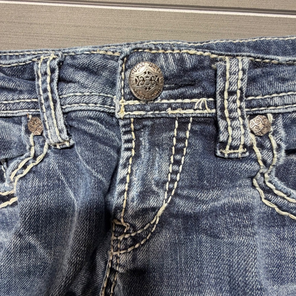 Silver Jeans Co Aiko Bootcut Distressed Medium Wash Denim Jeans W26 L33 Womens - Picture 5 of 12
